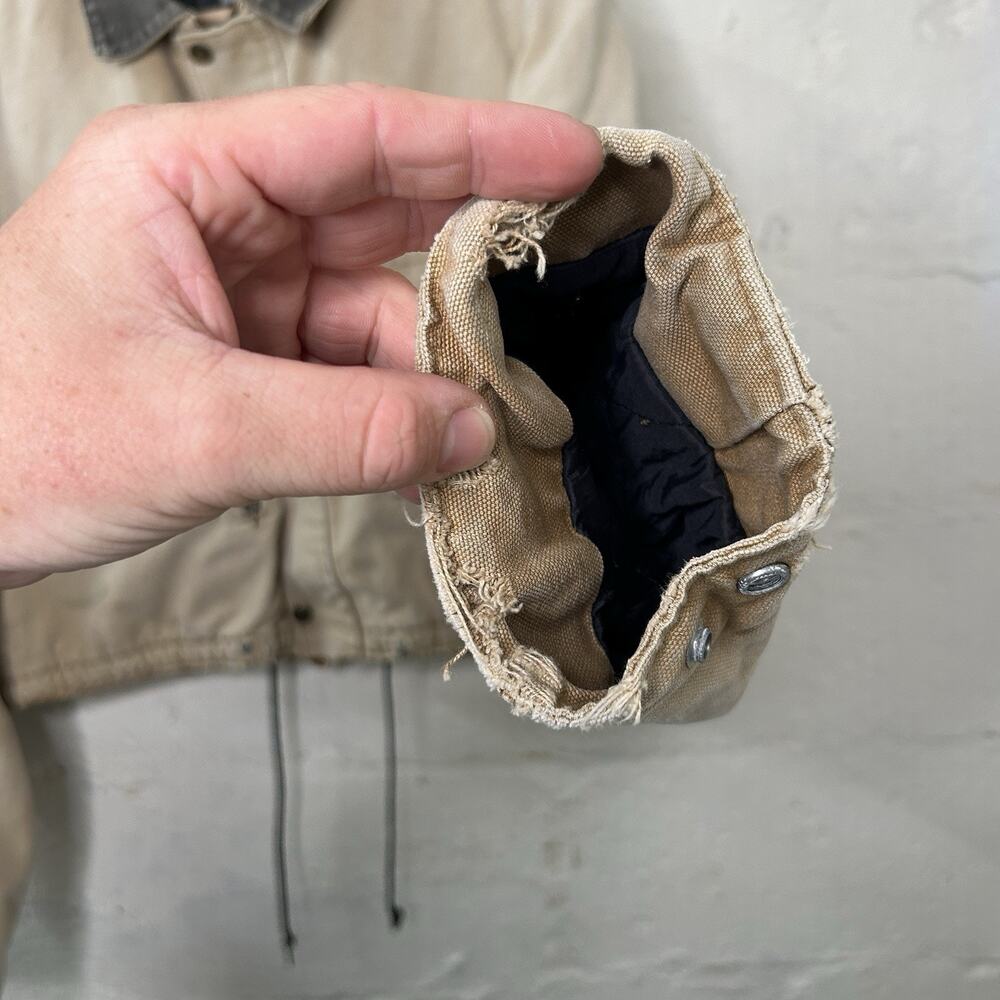 Vintage Carhartt Wool-Lined Cropped Duster Coat “Sand” - Picture 10 of 14